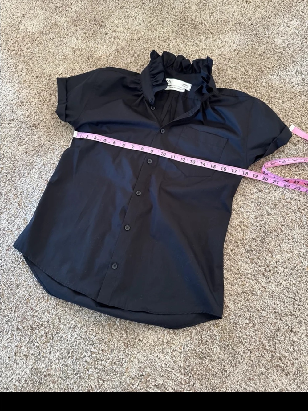 Kate McHale Jensen KMJ Quarantini Boyfriend Fit Blouse in Black Size Small - Picture 10 of 12